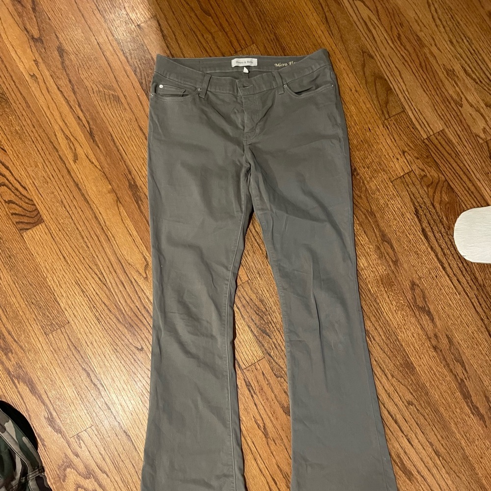 Henry & Belle Micro Flare Olive Green Jean